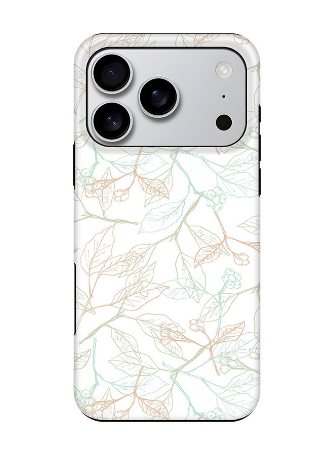 Stylizedd Tough Pro Magnetic Case for iPhone 17 Pro, Dual Layer hybrid PC + TPU Mobile Cover Matte - Delicate Sprigs