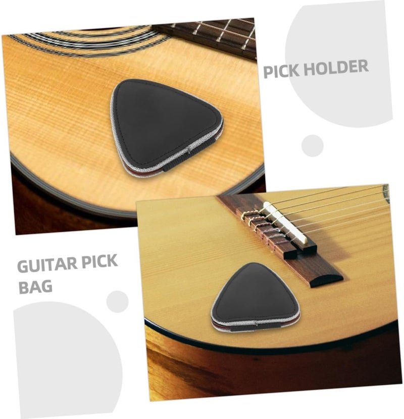 Mikinona Guitar Pick Holder Bag 6-Slot Oxford Cloth Heart-Shaped Pick Storage Case for Electric and Acoustic Guitar Players - Image 4