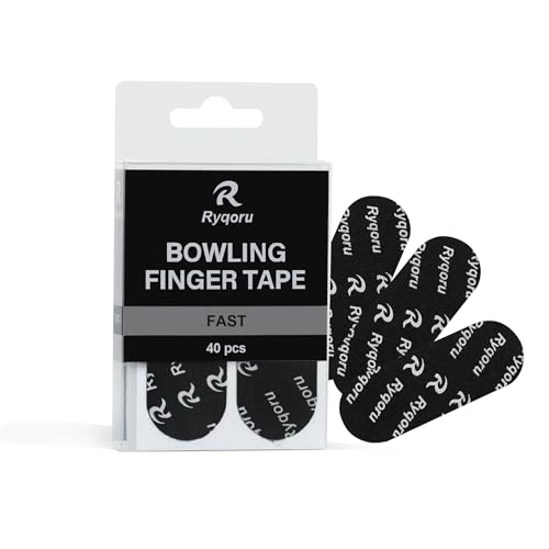Ryqoru 40 PCS Bowling Thumb & Finger Tape, Fast Release Pre-Cut Insert Tape for Thumb Hole, Grip & Skin Protection, Breathable, No Residue, Black - Image 1
