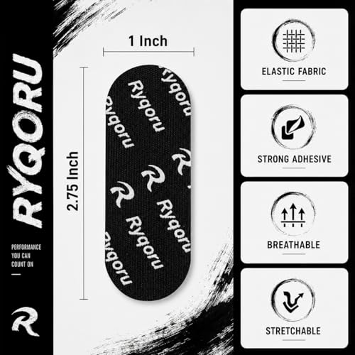 Ryqoru 40 PCS Bowling Thumb & Finger Tape, Fast Release Pre-Cut Insert Tape for Thumb Hole, Grip & Skin Protection, Breathable, No Residue, Black - Image 2