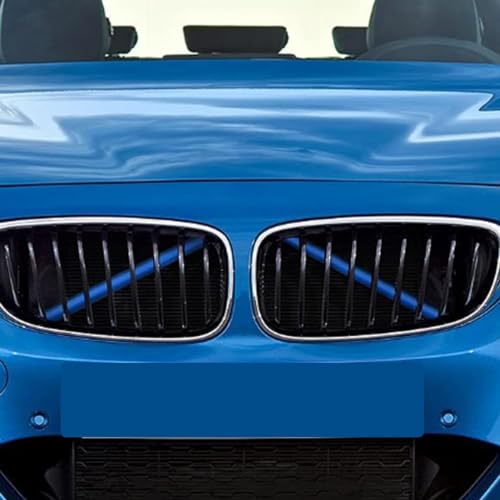 CYCDIY Blue Car Grill Inserts Stripes Trim Accessories Compatible with BMW 3 Series G20 G28 2020-2022 Compatible with BMW Brace Wrap Cover Grill Stripes - Image 3
