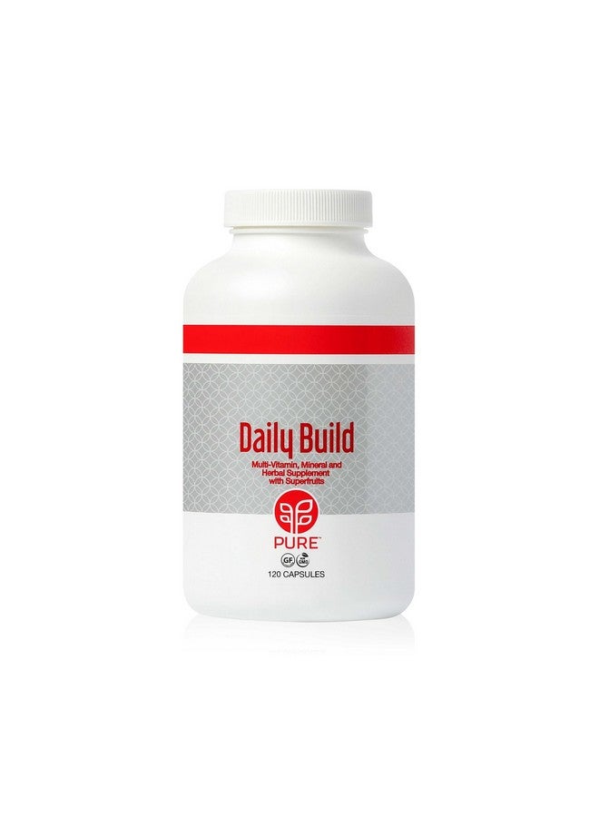 PURE Daily Build | 120 Capsules | Advanced Multivitamin Supplement | Enhanced with Essential Vitamins, Minerals, and Superfruits for Immune Support | Heart Health, Bone Strength, Brain Functionality - Image 1
