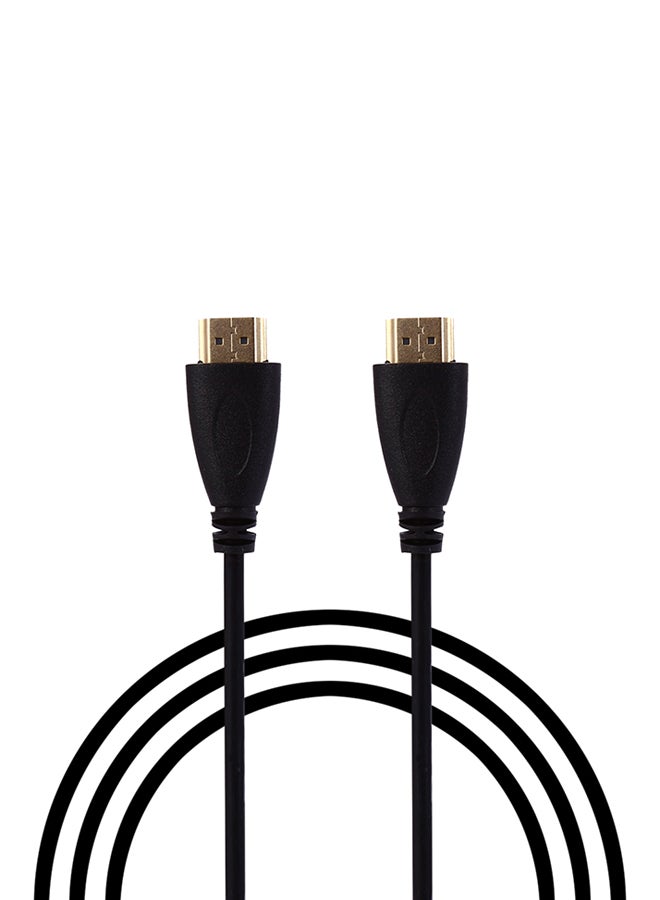 كابل من HDMI إلى HDMI ثنائي المنفذ عالي السرعة أسود
