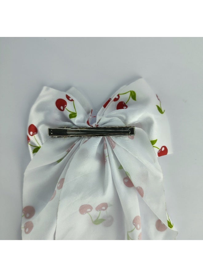 Large satin bow hair clip - high quality material - Image 3