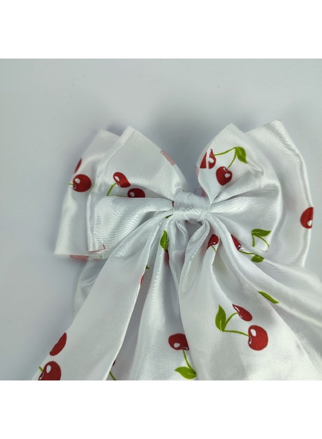 Large satin bow hair clip - high quality material - Image 2