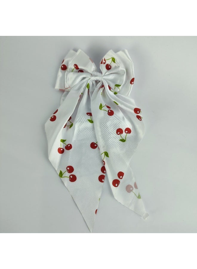 Large satin bow hair clip - high quality material - Image 1