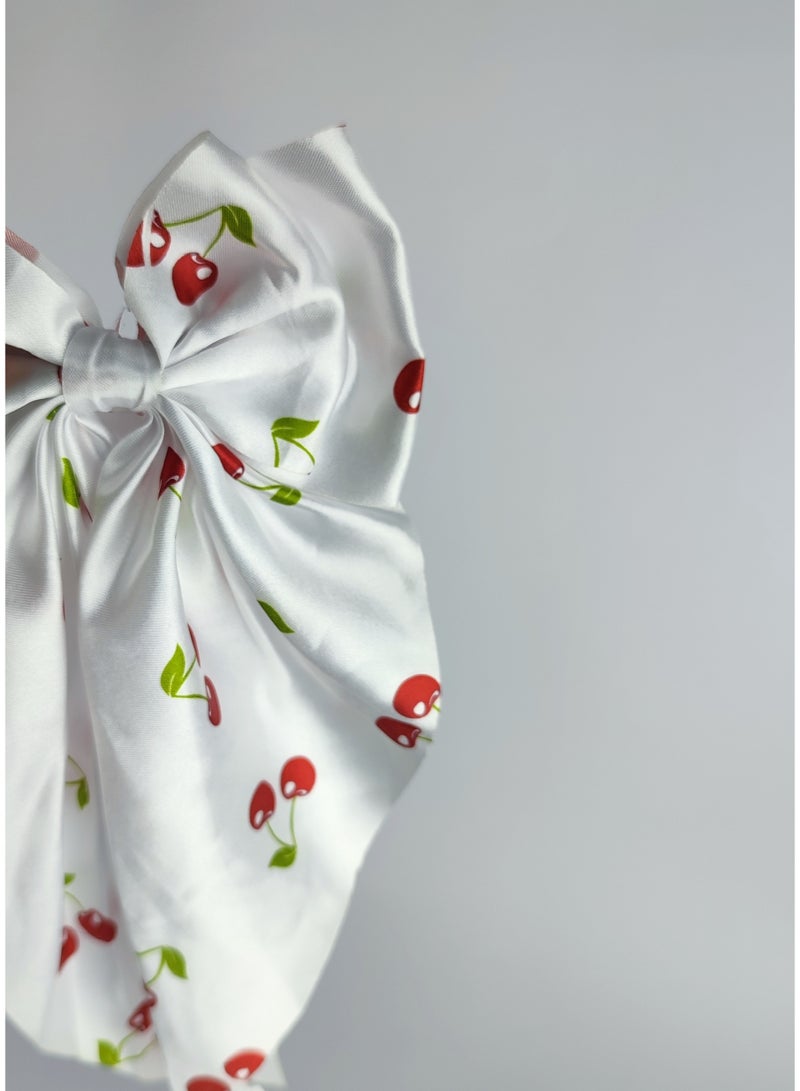 Large satin bow hair clip - high quality material - Image 4