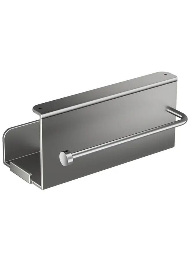 Gray 2pcs Wall Mounted Tissue Box Holder Modern Bathroom Organizer Space Saving Design - Image 3