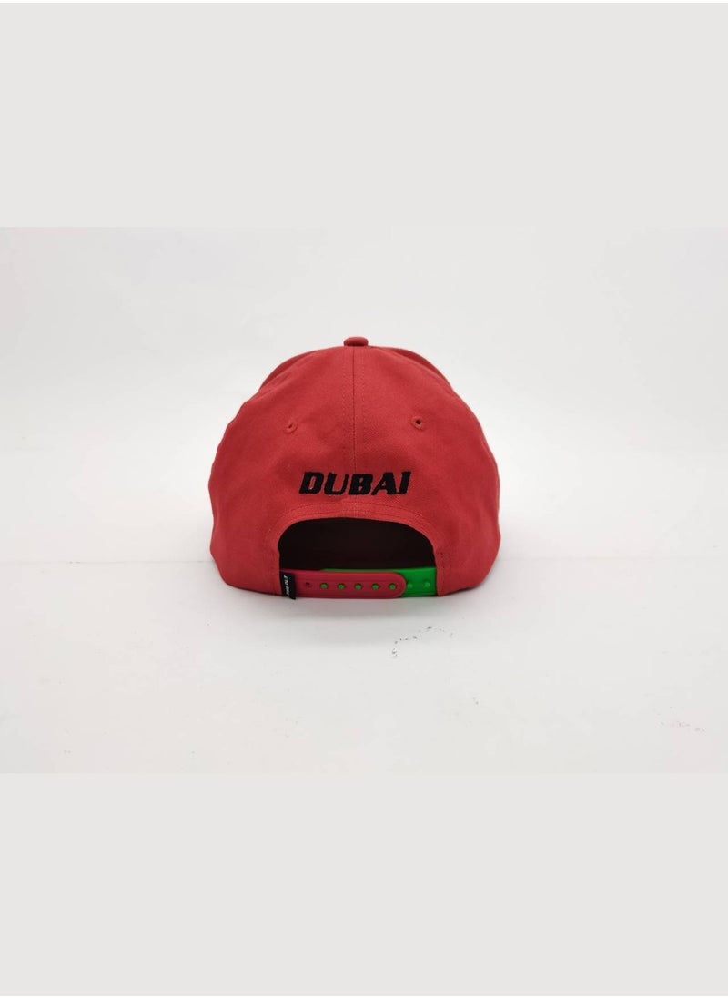 Generic Premium Red Caps with Red 'X' Stitch & White Trim Casual Curve Peak Cap – Stylish & Unique  - Image 3