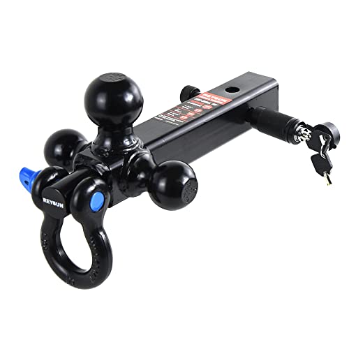 REYSUN Trailer Hitch Tri-Ball Hitch Mount with Rotatoble Tow Shackle, fits for 2-inch Hitch Receiver, Hitch Lock Pin Included… - Image 2