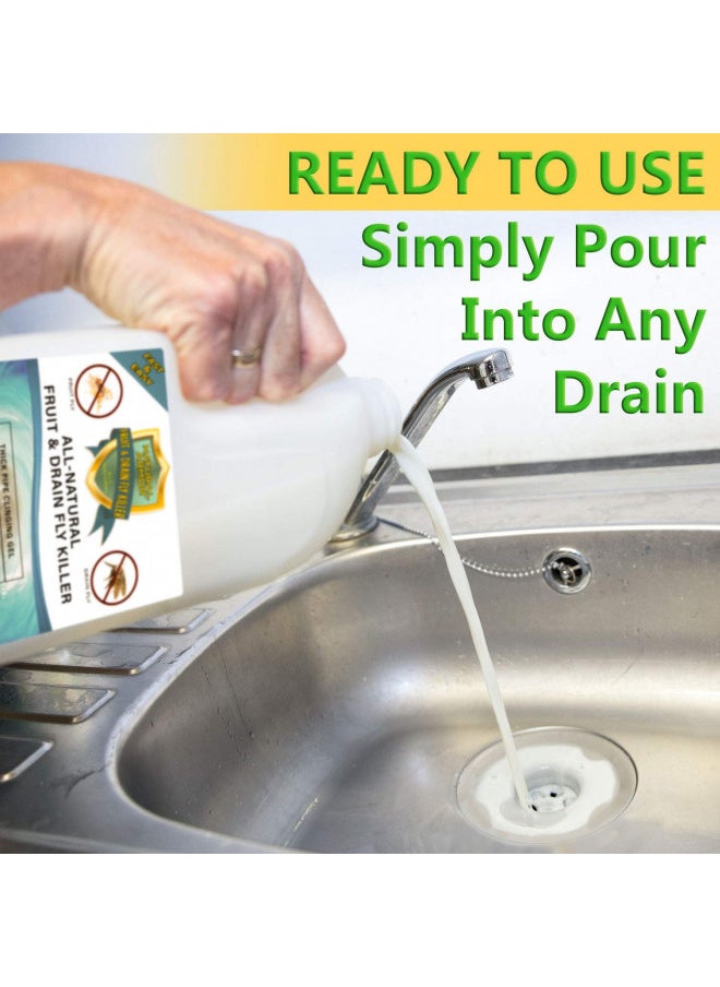 Fruit Fly & Drain Fly Killer - Simple Commercial Drain Gel Treatment - Eliminates Gross Fruit Flies, Drain Flies, Sewer Flies & Gnat Infestations from Any Drain Fast & Easy - 2.5 Gallon (320 Ounces) - pzsku/Z22772FD9C063C1E03EDBZ/45/_/1728156550/87496fcc-8736-46eb-9bd5-69d2836b945d