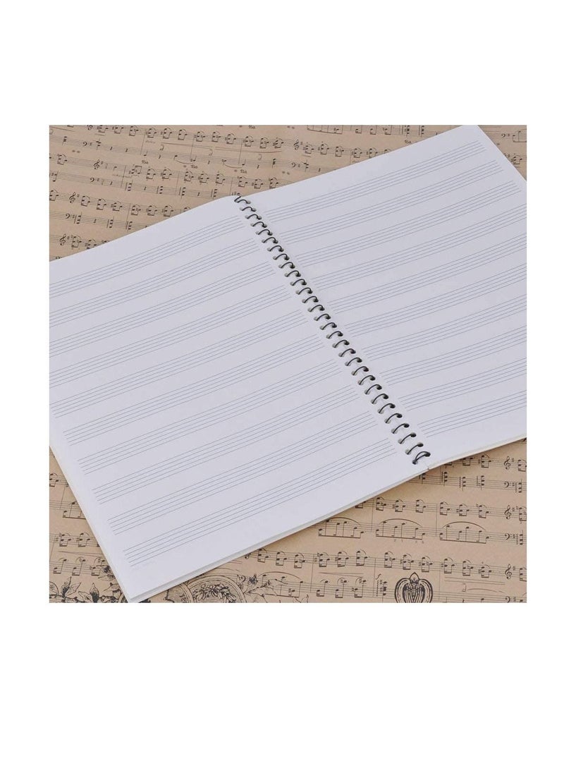 SYOSI - Stave Notebook, Music Writing Notebook Musical Notation Staff Manuscript Paper Piano Note Book Accessories, with 50 Pages Blank Sheet - Image 1
