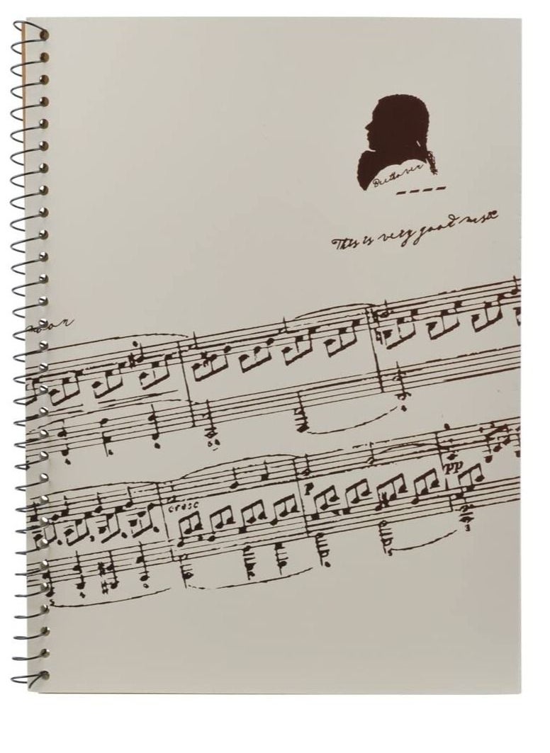SYOSI - Stave Notebook, Music Writing Notebook Musical Notation Staff Manuscript Paper Piano Note Book Accessories, with 50 Pages Blank Sheet - Image 1