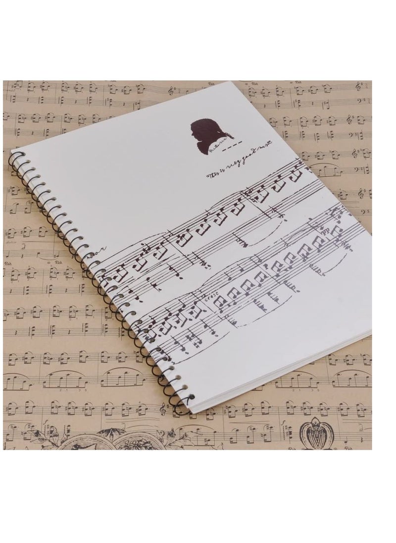 SYOSI - Stave Notebook, Music Writing Notebook Musical Notation Staff Manuscript Paper Piano Note Book Accessories, with 50 Pages Blank Sheet - Image 1
