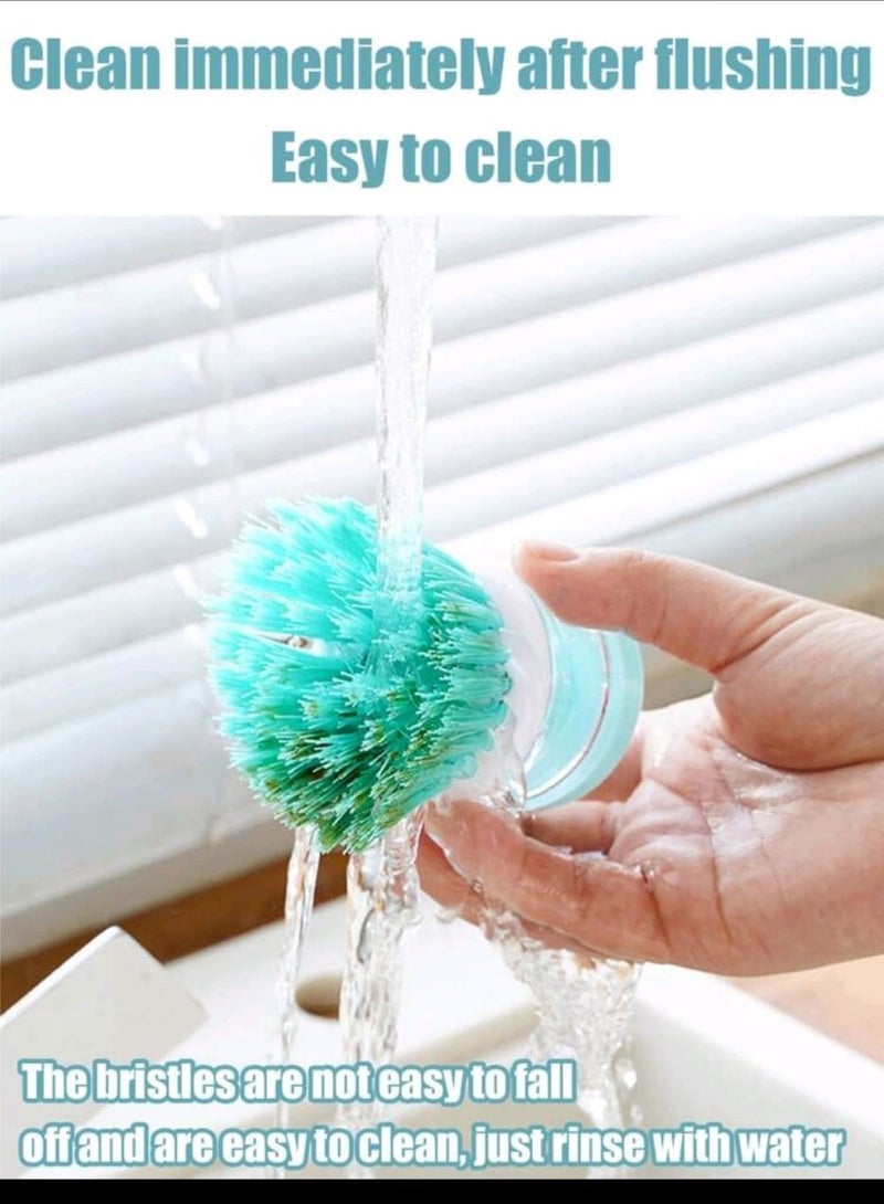 Soap Dispensing Dish Brushes Set Press Type Washing Up Brush with Liquid Dispenser Durable Palm Washing up Brushes Kitchen Brush Kitchen Grease Removal Brush - Image 5