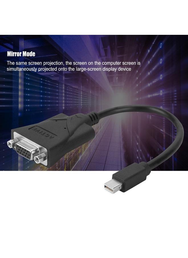 Cabledeconn MINI DP Displayport to VGA Active Converter Adapter Cable 23CM For MacBook