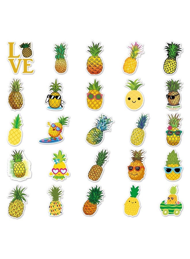 Ash & Roh Cute Cartoon Stickers for Kids, 50 Pcs Cute Stickers for Water Bottles - Cute Stickers Pack Gift for Kids Teen Birthday Party (PEINEAPPLE) - Image 4