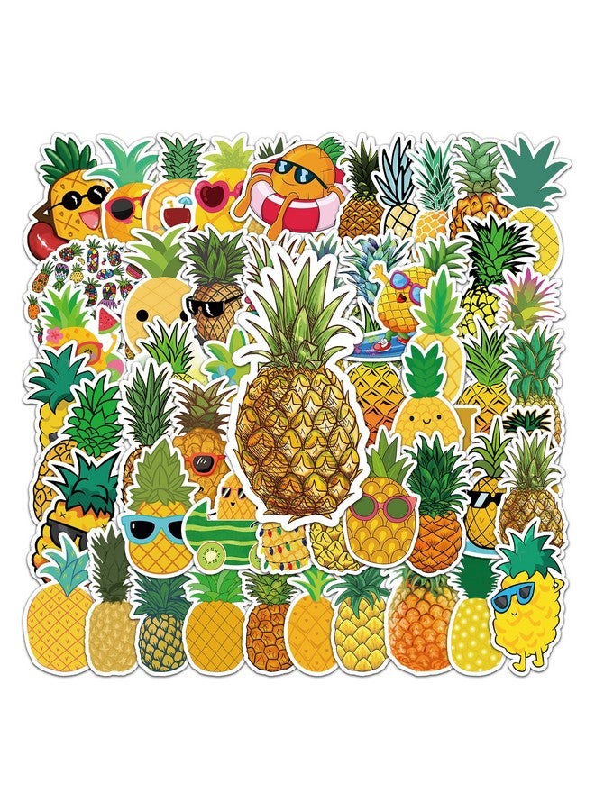 Ash & Roh Cute Cartoon Stickers for Kids, 50 Pcs Cute Stickers for Water Bottles - Cute Stickers Pack Gift for Kids Teen Birthday Party (PEINEAPPLE) - Image 2