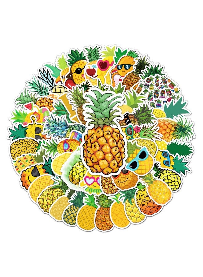 Ash & Roh Cute Cartoon Stickers for Kids, 50 Pcs Cute Stickers for Water Bottles - Cute Stickers Pack Gift for Kids Teen Birthday Party (PEINEAPPLE) - Image 5