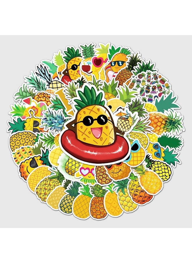 Ash & Roh Cute Cartoon Stickers for Kids, 50 Pcs Cute Stickers for Water Bottles - Cute Stickers Pack Gift for Kids Teen Birthday Party (PEINEAPPLE) - Image 1