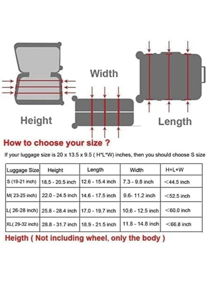 Generic Travel Luggage Cover ,Fabrics Luggage Protection,Premium Elasticated Bag Suitcase Protector for Travel,Washable Anti-Scratch Suitcase Cover  - Image 2
