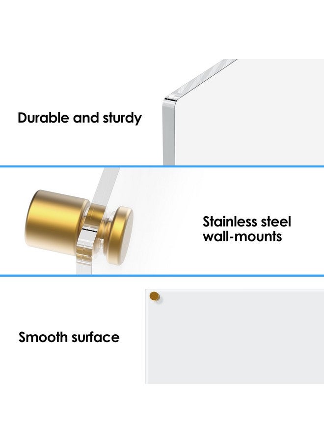 MaxGear Acrylic Dry Erase Board, 16''X12'' Wall Hanging White Board, Non-Magnetic Floating Dry Erase Board Frameless Whiteboard With Marker Holder, Markers And Eraser, For Office, School, Restaurant - Image 5
