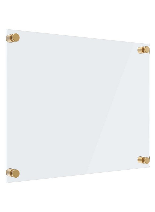 MaxGear Acrylic Dry Erase Board, 16''X12'' Wall Hanging White Board, Non-Magnetic Floating Dry Erase Board Frameless Whiteboard With Marker Holder, Markers And Eraser, For Office, School, Restaurant - Image 1