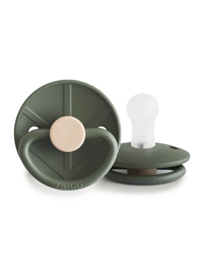 FRIGG Little Viking Silicone Baby Pacifier 0-6M 1-Pack Ragnar Olive - Size 1