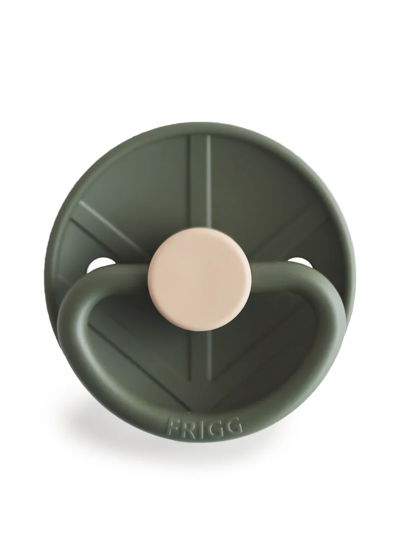 FRIGG Little Viking Silicone Baby Pacifier 0-6M 1-Pack Ragnar Olive - Size 1