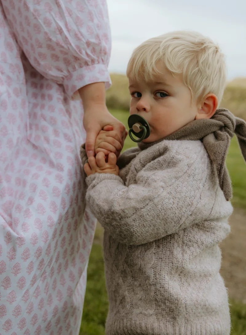 FRIGG Little Viking Silicone Baby Pacifier 0-6M 1-Pack Ragnar Olive - Size 1