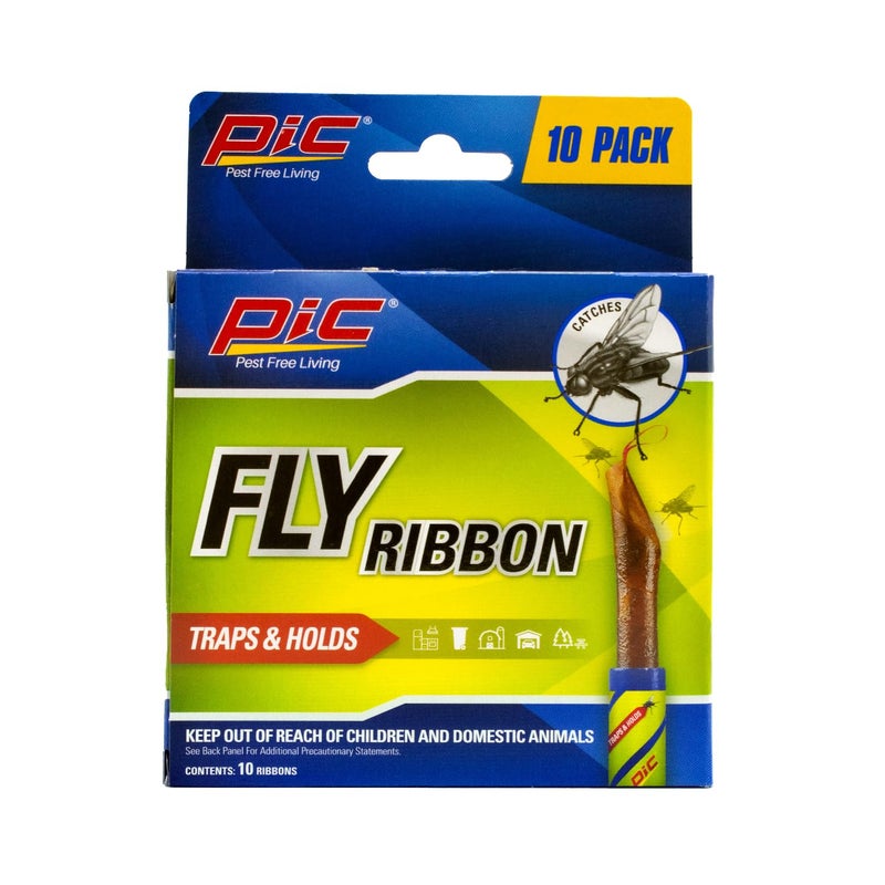 PIC FR10B 69060216325 Fly Ribbons Fruit Fly Traps for Indoors and Outdoors, Bug Trap for Winged Insects, Set of 10 - Image 2