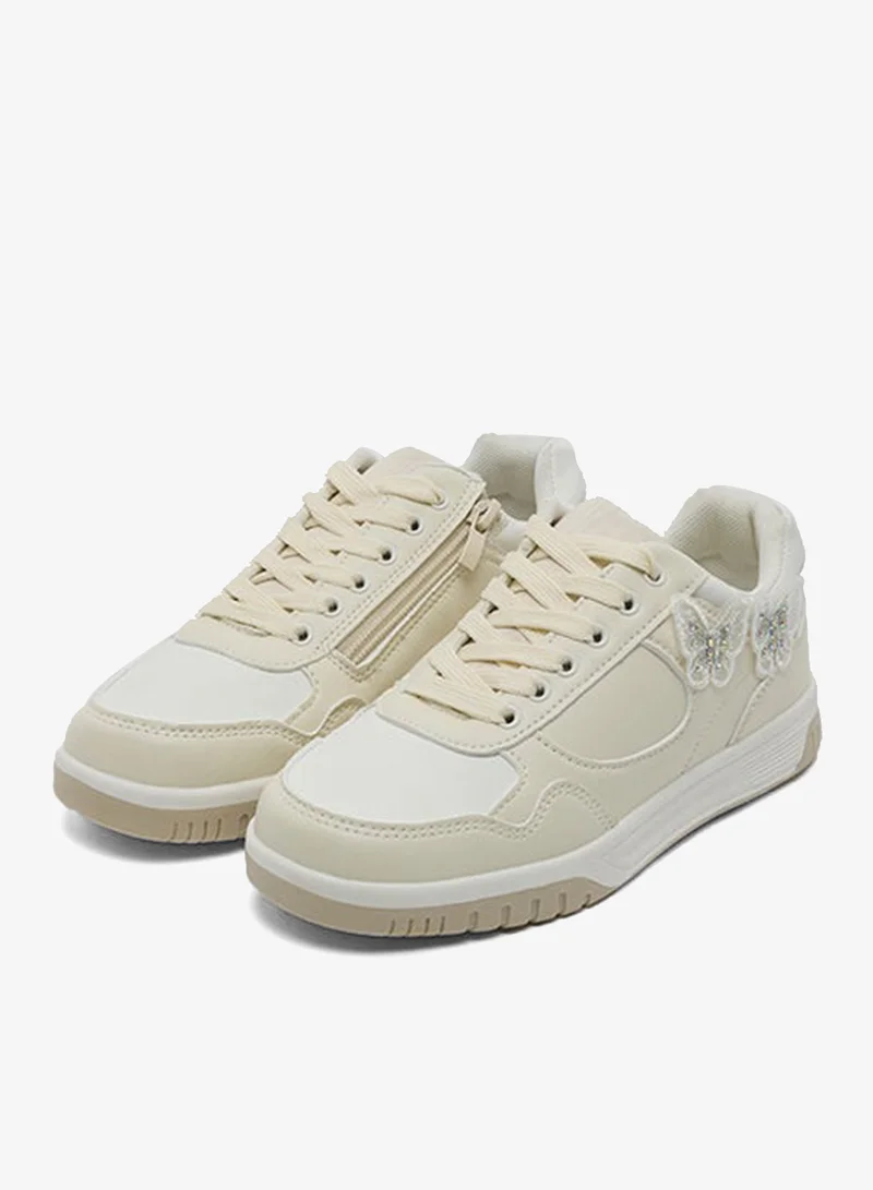 R&b Color Block Lace Up Sneakers