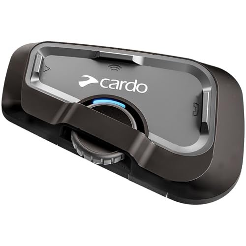 Cardo Systems FREECOM 4X Motorcycle 4-Way Helmet Bluetooth Communication System Headset Intercom, Universal Bluetooth Connectivity, Waterproof, 40mm Speakers - Single Pack - Image 1