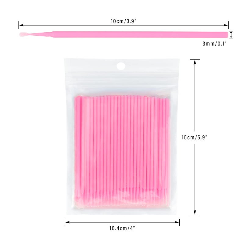 G2PLUS 500PCS Cotton Swabs, Disposable Micro Applicators Brush for Makeup and Personal Care Cosmetic Brush, Micro Swabs for Eyelash Extensions, Nails, Eyeliner (Head Diameter: 2.0mm) - Image 2