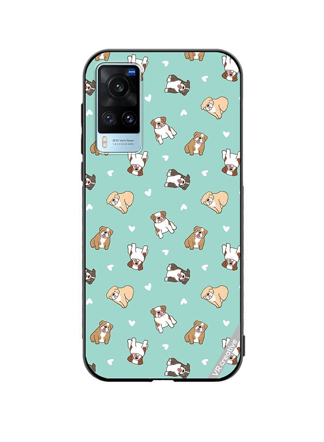 VR CREATIVE Protective Case Cover For Vivo X60 Cartoon Bulldog Dog Design Multicolour - Image 1