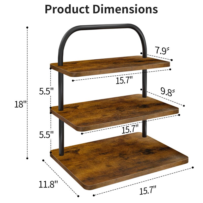 OugeWood Cupcake Stand, 3 Tier Large Cupcake Stand for 50 Cupcakes Rustic Cupcake Display Stand Square Wood Dessert Table Display Set Cupcake Tower Tiered Tray Stand for Wedding Birthday Graduation - Image 3