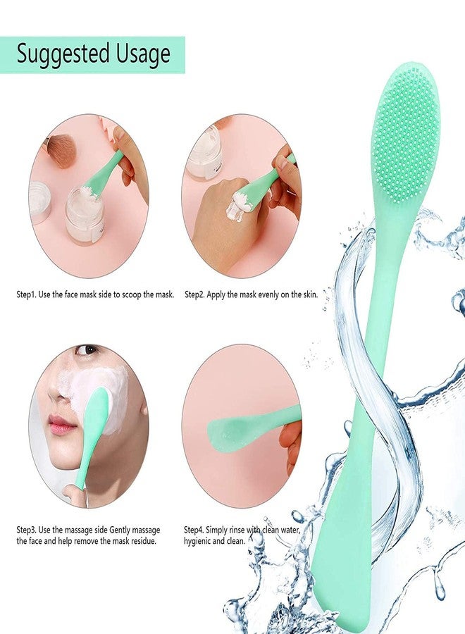 Weykings Double-Ended Silicone Face Scrubber & Exfoliating Brush | Face Mask Applicator | Cosmetic Tools | Modeling Mask | Mud and Clay Applicator | Soft and Flexible Silicone Brush- Multicolor - Image 4