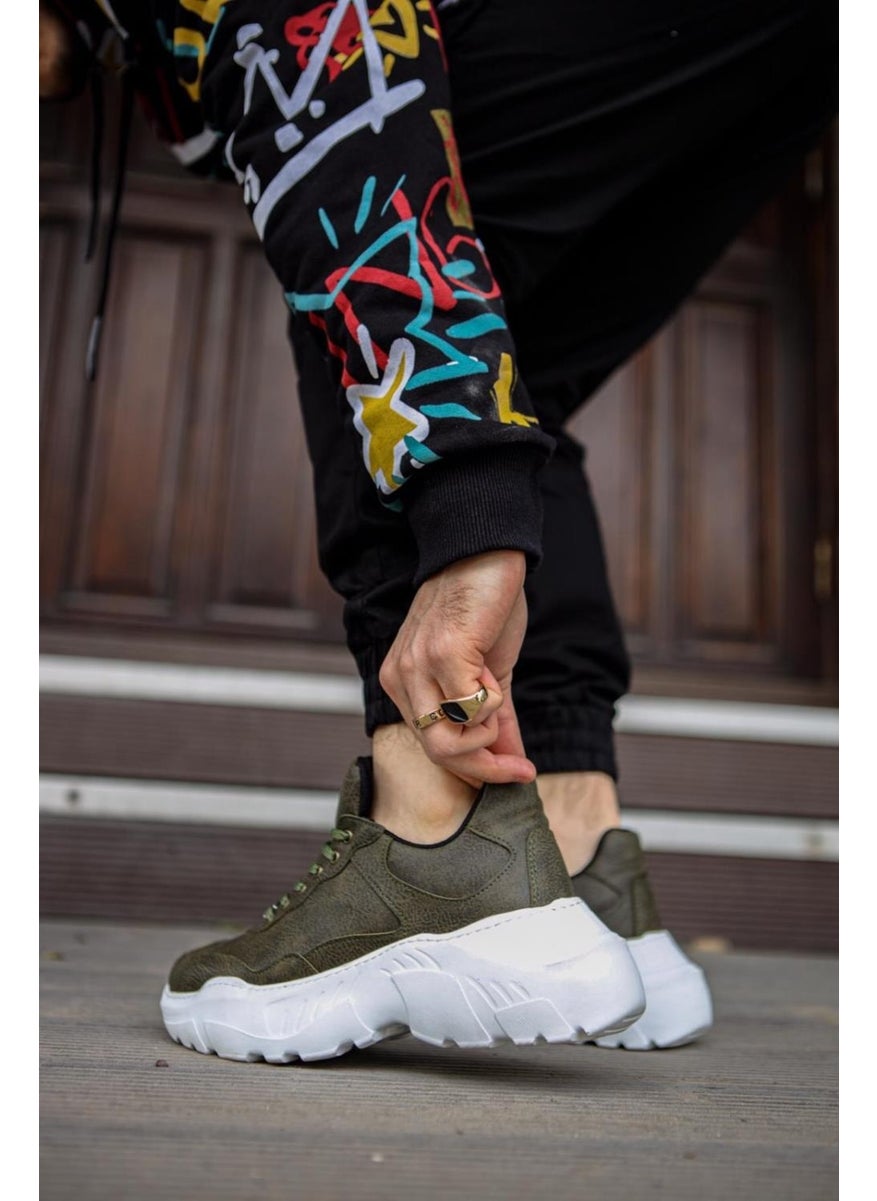 KnACK High Sole Casual Shoes N75 Khaki  - Image 4