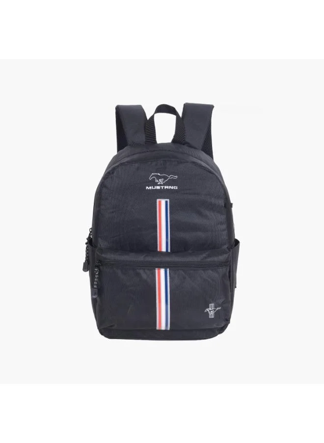 Mustang Mustang 17-Inch Backpack with Pencil Case - Black