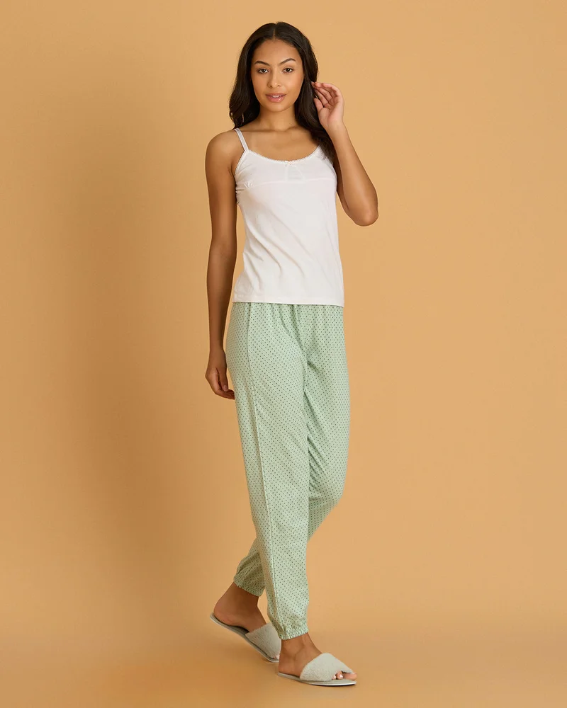 Redtag Women Green Printed Pyjama Bottoms