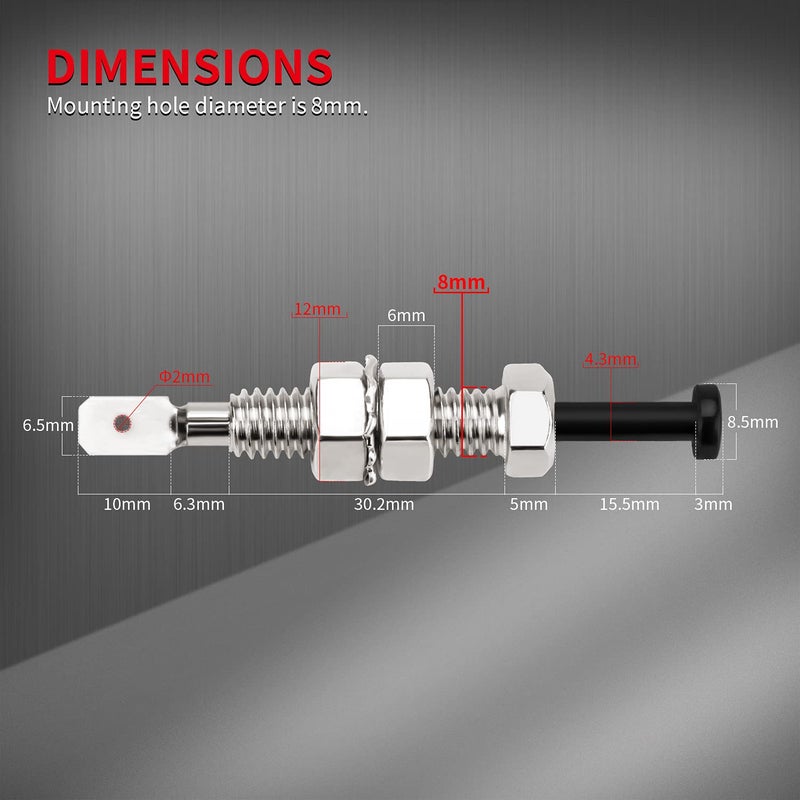 DAIERTEK Door Pin Switch Car Hood Jamb Auto Alarm Security Adjustable Momentary ON Off 12VDC 20A for Automotive Trunk - 3Pcs (Pack of 2) - Image 3
