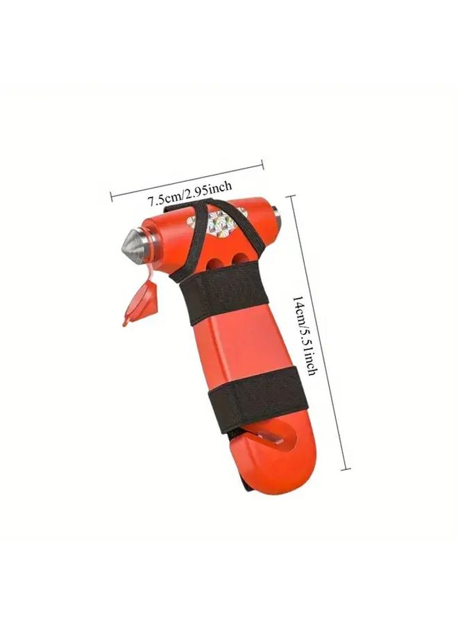 Dual Use Car Home Safety Hammer With Red Strap Window Breaker Seat Belt Cutter - Image 3