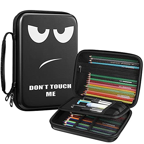 FINPAC FINPAC Pencil Case Holder Slot Large MultiLayer Watercolor Pen Bag wZipper Front Pocket Big Organizer for 100 Colored Pencils65 Gel Pens Markers to Artists Painters Planners 