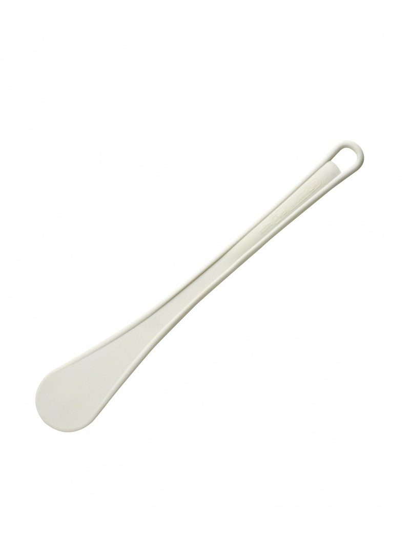 Paderno White Spatula with hanging loop 30cm, PA+ Heat resistant up to 220°C, lightweight, safe for non-stick cookware, dishwasher safe. Italy 