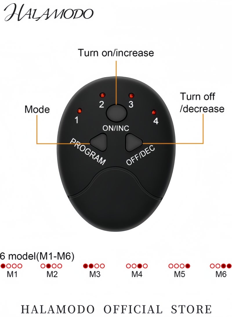HALAMODO ABS Stimulator, Ab Machine, Ab Machine USB Rechargeable Gear for Abdomen/Arm/Leg, Strength Training Equipment for Men and Women - Image 4