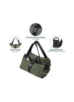 PROMASS 1pcs Roll Up Tool Bag, Multi-Purpose Canvas Tool Roll Canvas Roll Up Pouch with 5 Zipper Pockets Wrench Roll Pouch Multi-Purpose Tool Pouch Roll Tool Organisers for Car Motorcycle  - Image 5