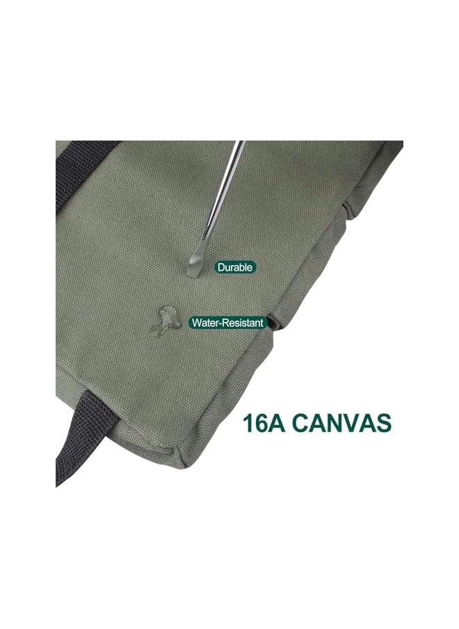 PROMASS - 1pcs Roll Up Tool Bag, Multi-Purpose Canvas Tool Roll Canvas Roll Up Pouch with 5 Zipper Pockets Wrench Roll Pouch Multi-Purpose Tool Pouch Roll Tool Organisers for Car Motorcycle - Image 1