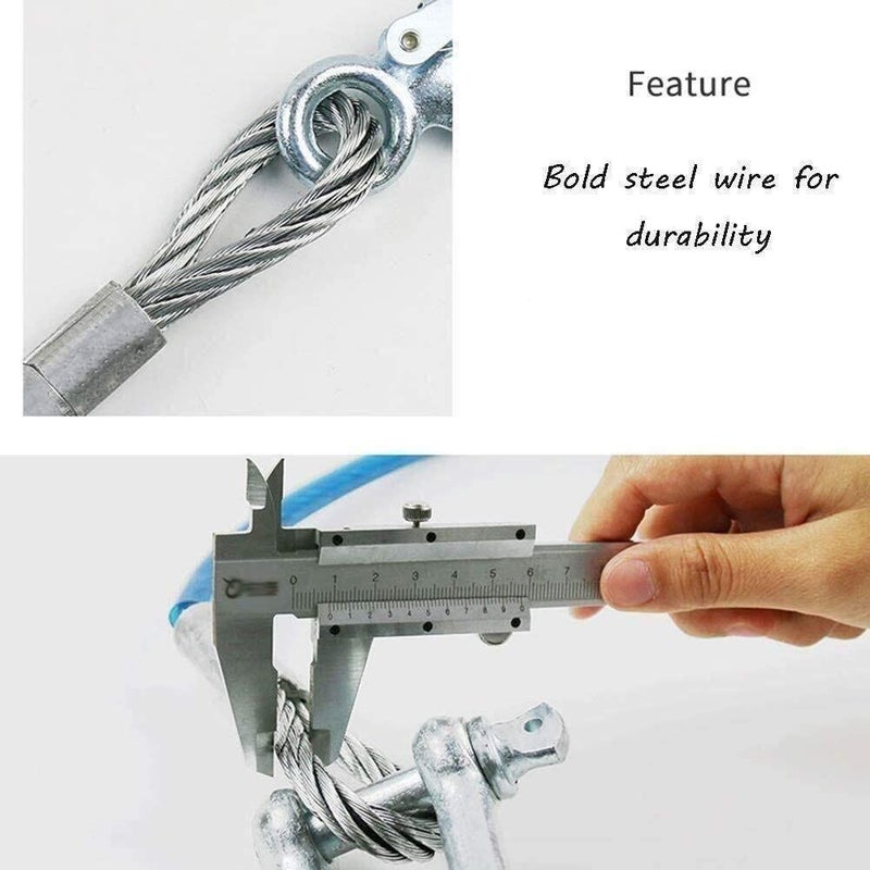 TONSYL Heavy Duty Car Towing Strap Belt 10mm Long || 5 Tons Car Truck Towing Rope Cable for Heavy Duty Car Emergency Tow Pull Rope Strap Hooks Van Road Recovery - Image 2