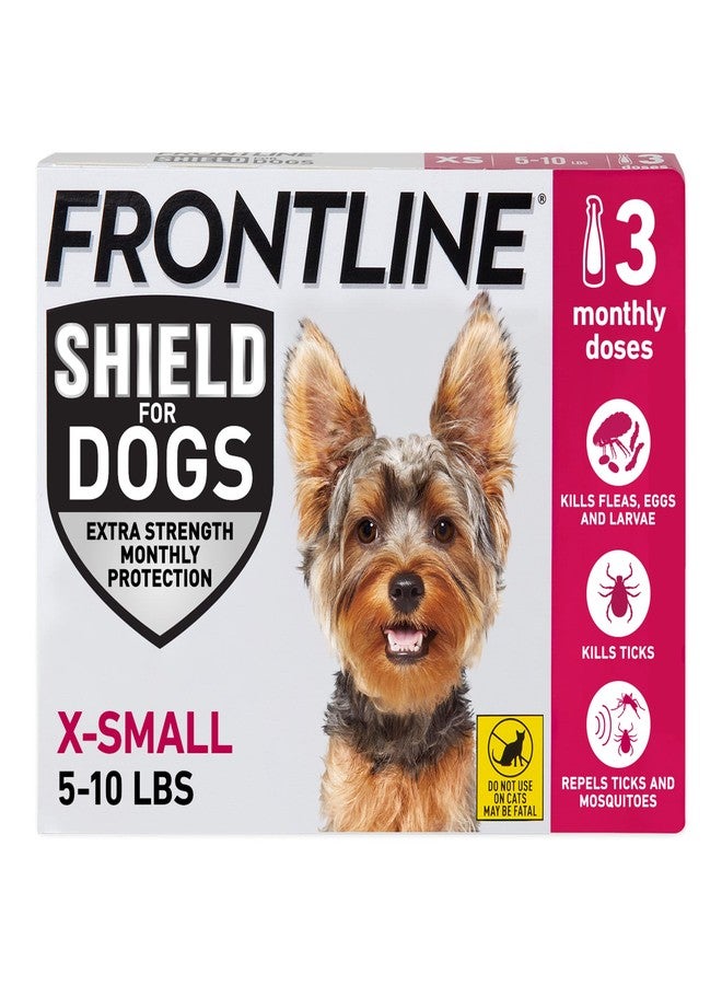 FRONTLINE Shield Flea & Tick Treatment for X-Small Dogs 5-10 lbs., Count of 3 - Image 1