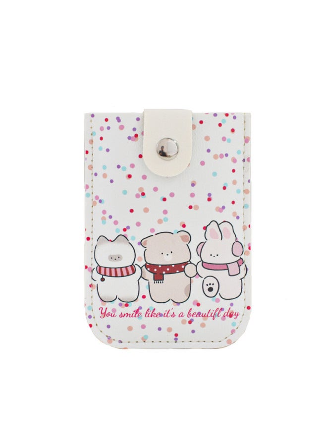 New Small Fresh Simple Cartoon Girl Card Bag High Sense Certificate Card Set